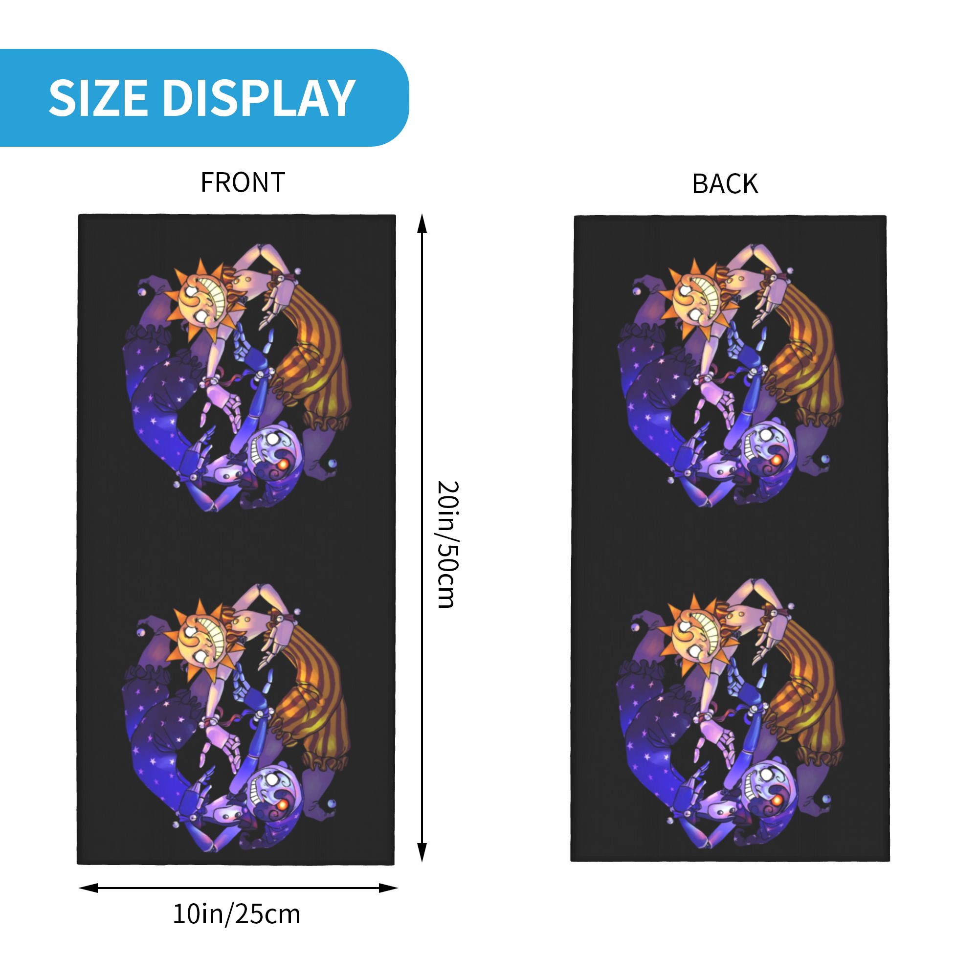 Soleil et lune FNAF sécurité v - Neck Gaiter Face Cover avis et prix
